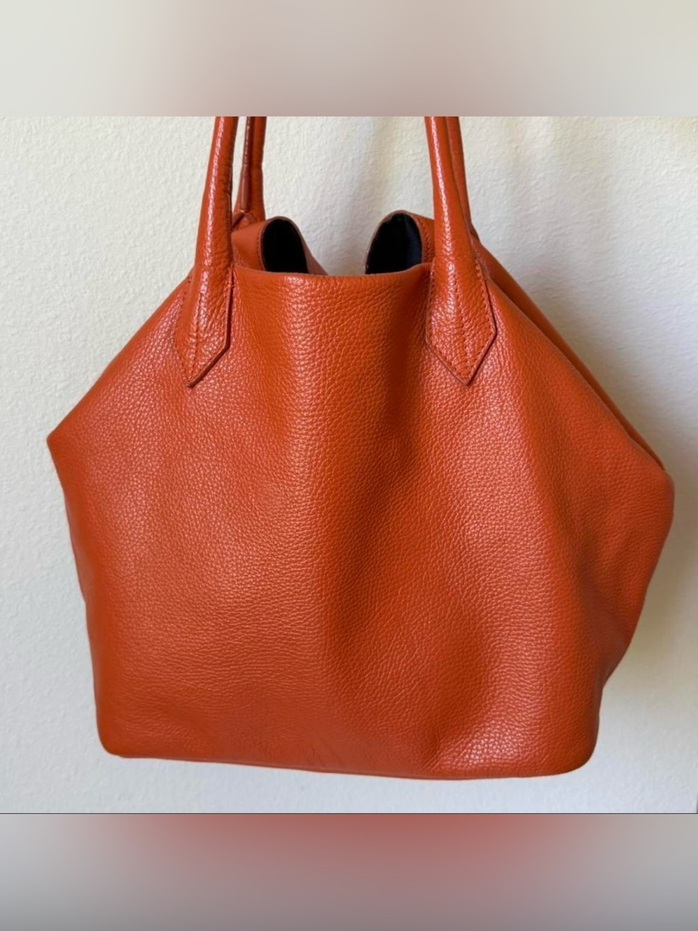 vintage orange leather bag